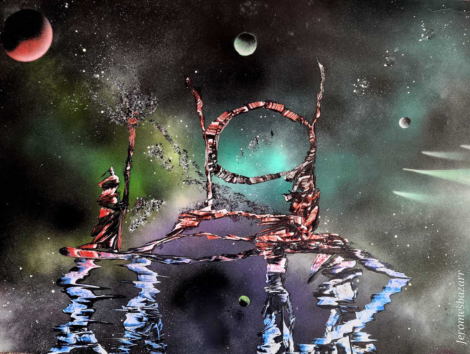 SPACE OASIS - SPRAY PAINT ART By Skech 
